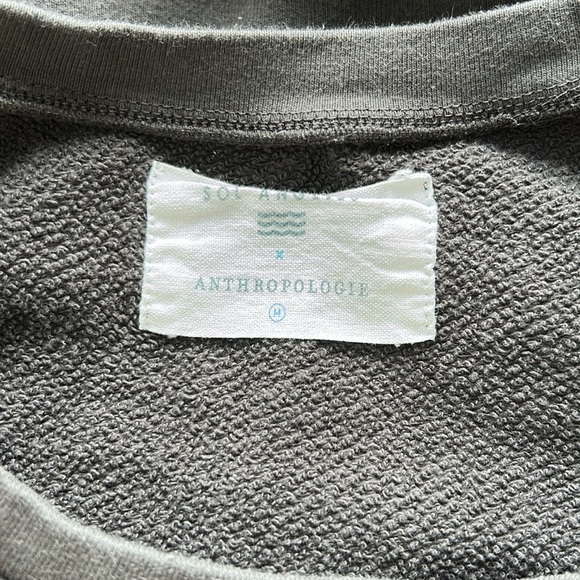 Anthropologie Sol Angeles LA FEMME Graphic Sweatshirt Grey Sz M - Picture 9 of 13